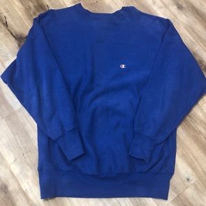 CHAMPION SMALL LOGO VINTAGE 90s BLUE REVERSE WEAVE